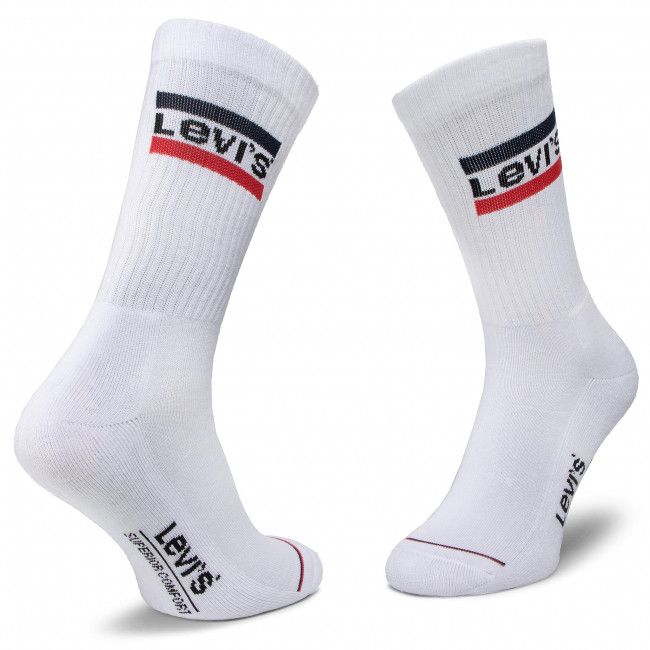 Set di 2 paia di calzini lunghi unisex Levi's® - 37157-0151 White/Grey