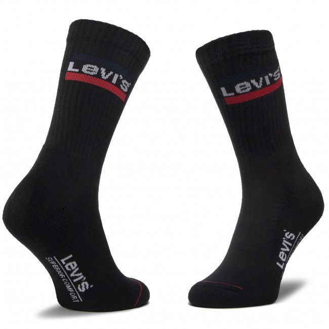 Set di 2 paia di calzini lunghi unisex LEVI'S - 37157-0153 Mid Grey/Black