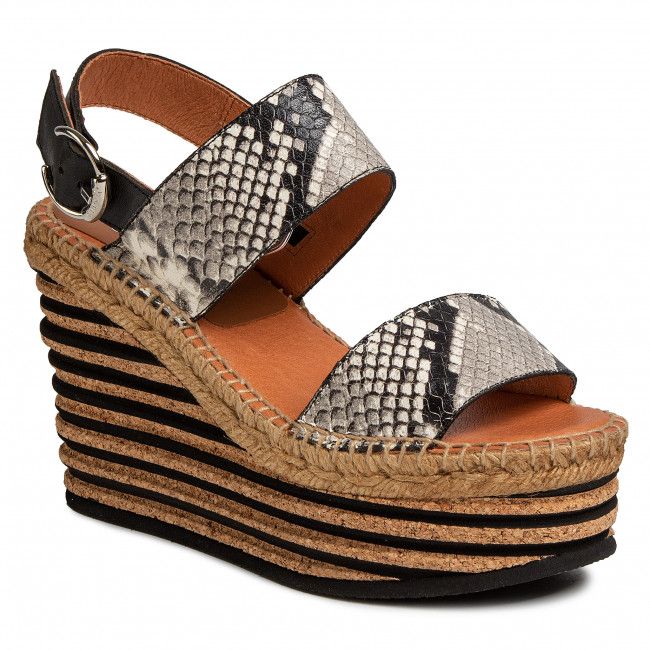 Espadrillas KANNA - KV20230 Diamant Off White/Negro