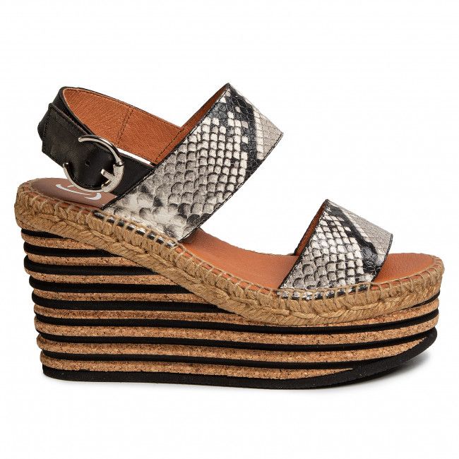 Espadrillas KANNA - KV20230 Diamant Off White/Negro