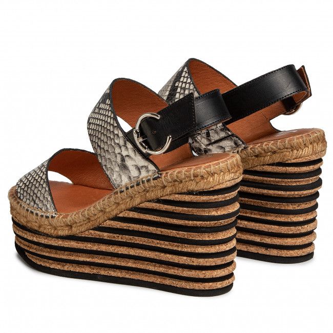 Espadrillas KANNA - KV20230 Diamant Off White/Negro