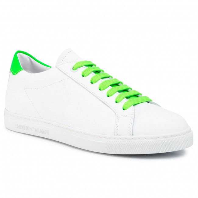 Sneakers EMPORIO ARMANI - X3X086 XM421 M662 Opt.White/Green Fluo