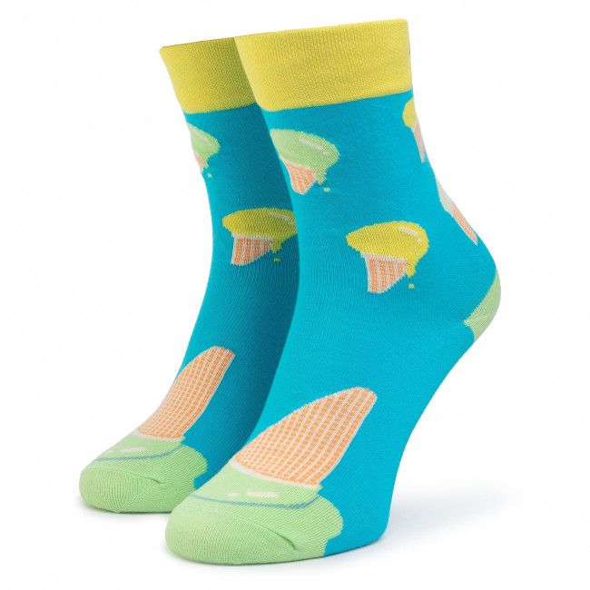 Calzini lunghi unisex CUP OF SOX - Przełam lody B Niebieskie Blu Multicolore