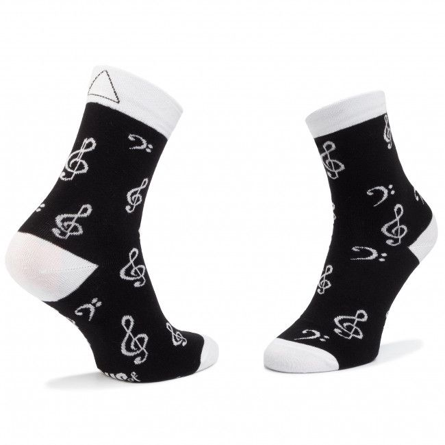 Calzini lunghi unisex CUP OF SOX - Czytaj Z Nóg B Bianco Nero