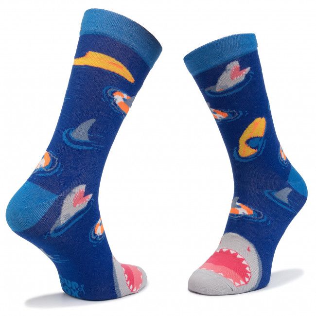 Calzini lunghi unisex CUP OF SOX - Shark-Rekin Blu scuro Multicolore