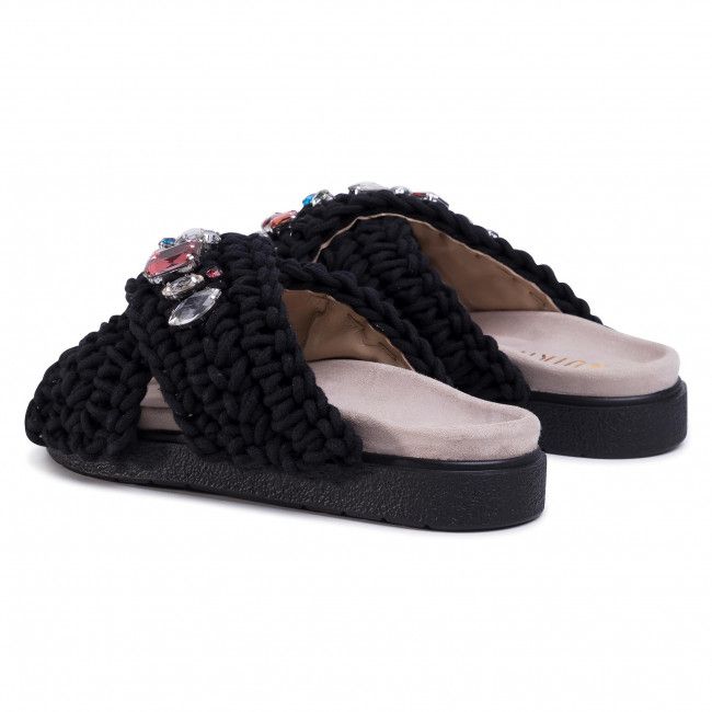 Ciabatte INUIKII - Women Woven Stones 70104-006 Black