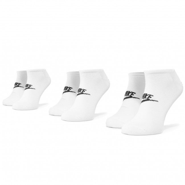 Set di 3 paia di calzini corti unisex Nike - SK0111 100 Bianco