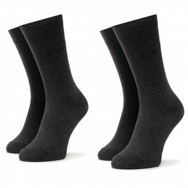 Set di 2 paia di calzini lunghi da uomo Bugatti - 6702 Anthracite
