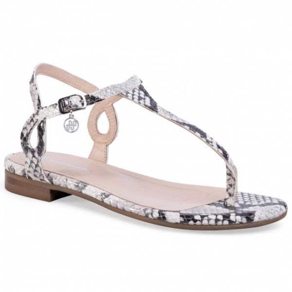 Sandali SOLO FEMME - 72910-01-K86/000-07-00 Wąż Biało/Czarny Sandali SOLO FEMME - 72910-01-K86/000-07-00 Wąż Biało/Czarny