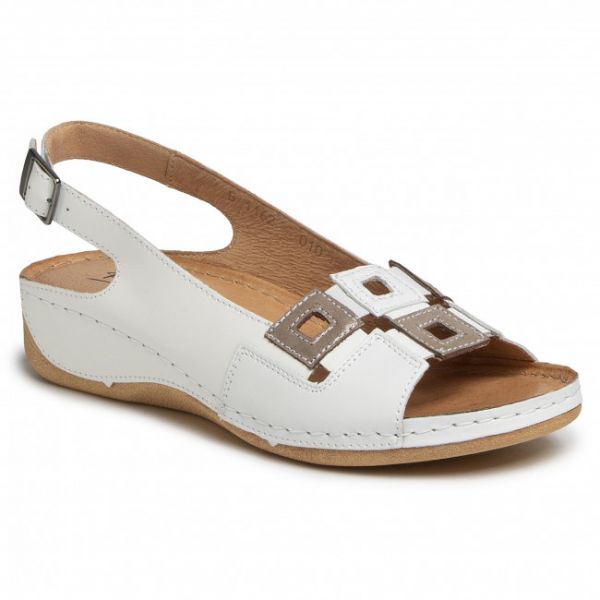 Sandali POLLONUS - 5-1162-010 Biały/Grid