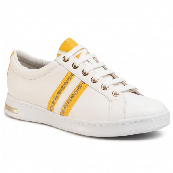 Sneakers GEOX - D Jaysen A D921BA 08554 C1372 White/Lt Yellow