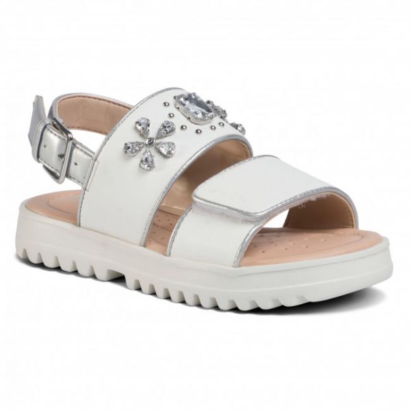 Sandali GEOX - J S.Coralie G.C J026EC 054AJ C1000 M White Sandali GEOX - J S.Coralie G.C J026EC 054AJ C1000 M White