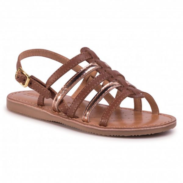 Sandali GEOX - J Sand.Eolie G. A J02BSA 043CF C6N6Q M Cognac/Dk Bronze Sandali GEOX - J Sand.Eolie G. A J02BSA 043CF C6N6Q M Cognac/Dk Bronze