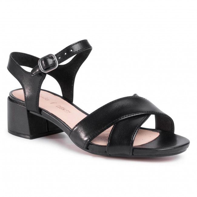 Sandali CLARKS - Sheer35 Strap 261484334 Black Leather