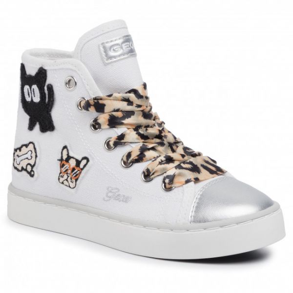 Sneakers GEOX - J Ciak G J0204D 00010 C0405 S White/Beige Sneakers GEOX - J Ciak G J0204D 00010 C0405 S White/Beige