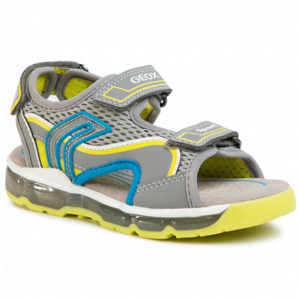 Sandali Geox - J S. Android B. B J020QB 014BU C0666 S Grey/Lime Sandali Geox - J S. Android B. B J020QB 014BU C0666 S Grey/Lime