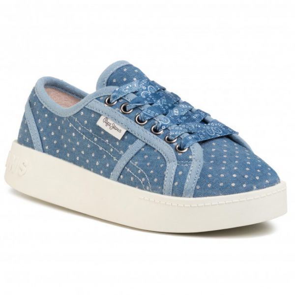 Sneakers PEPE JEANS - Brixton Denim PGS30430 Denim 000 Sneakers PEPE JEANS - Brixton Denim PGS30430 Denim 000