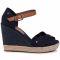 Espadrillas TOMMY HILFIGER - Basic Opened Toe High Wedge FW0FW04784 Desert Sky DW5