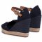 Espadrillas TOMMY HILFIGER - Basic Opened Toe High Wedge FW0FW04784 Desert Sky DW5
