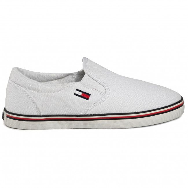 Scarpe sportive TOMMY JEANS - Essential Slip On Sneaker EN0EN00782 White YBS