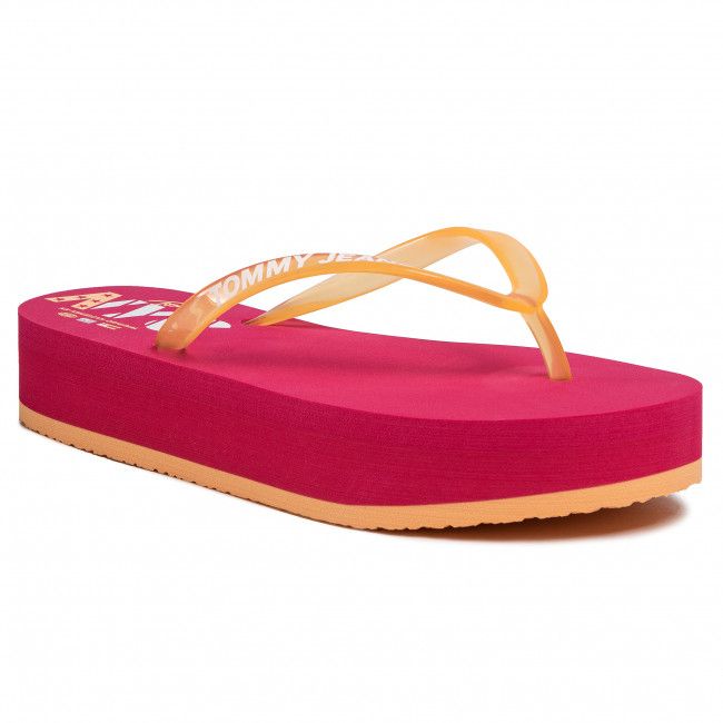 Infradito TOMMY JEANS - Pop Color Mid Beach Sandal EN0EN00853 Blush Red XIF