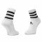 Set di 3 paia di calzini lunghi unisex adidas - 3S Csh Crw3p DZ9346 White/White/White