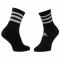 Set di 3 paia di calzini lunghi unisex adidas - 3s Csh Crw3p DZ9347 Black/Black/Black