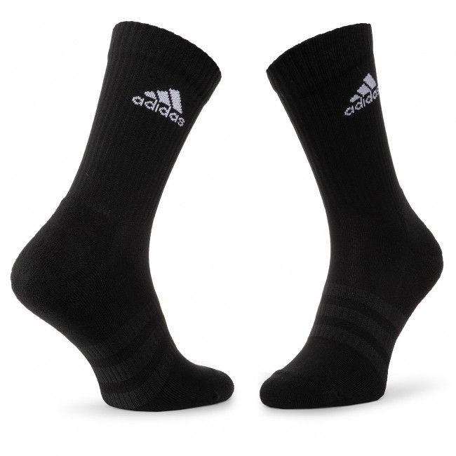 Set di 3 paia di calzini lunghi unisex adidas - Cush Crw 3Pp DZ9357 Black/Black/White