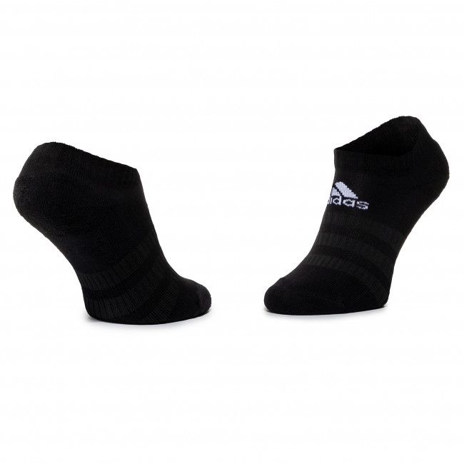 Set di 3 paia di calzini corti unisex adidas - Cush Low 3PP DZ9385 Black/Black/Black