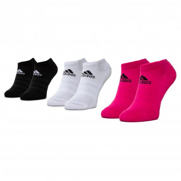 Set di 3 paia di calzini corti da donna adidas - Cush Low 3PP DZ9386 Bianco