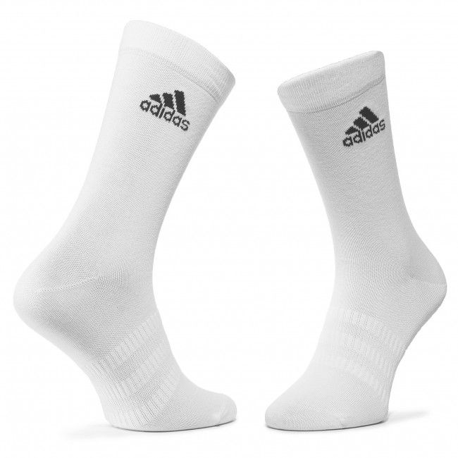 Set di 3 paia di calzini lunghi unisex adidas - Light Crew 3Pp DZ9393 White/White/White