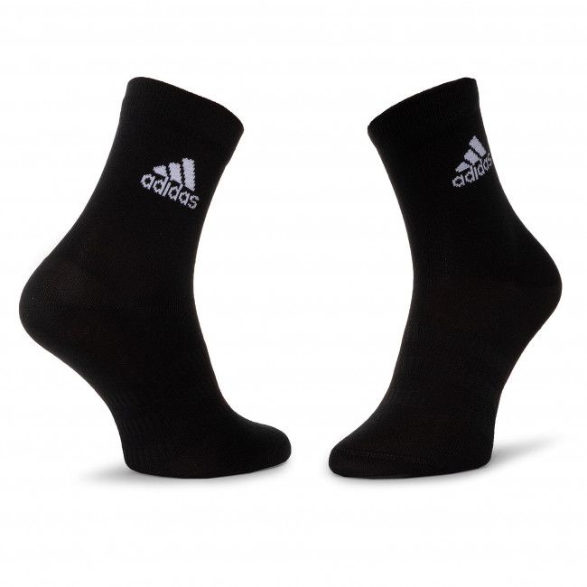 Set di 3 paia di calzini lunghi unisex adidas - Light Crew 3pp DZ9394 Black/Black/Black