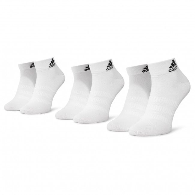 Set di 3 paia di calzini corti unisex adidas - Light Ank 3PP DZ9435 White/White/White