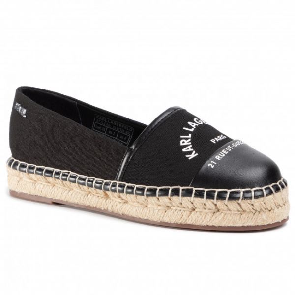 Espadrillas KARL LAGERFELD - KL80108 Black Canvas