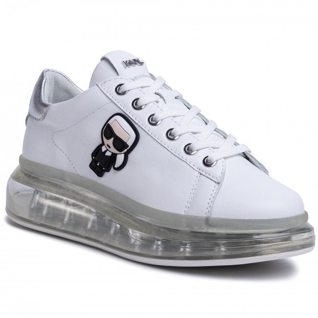 Sneakers KARL LAGERFELD - KL62630 White Lthr W/Silver
