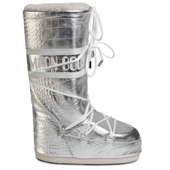 Stivali da neve MOON BOOT - Classic 50 Crocodile 14025600001 Silver