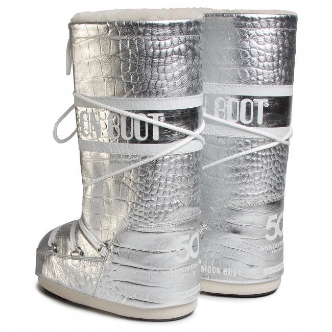 Stivali da neve MOON BOOT - Classic 50 Crocodile 14025600001 Silver