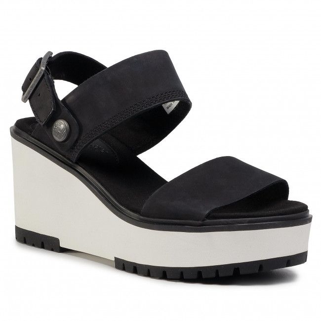 Sandali TIMBERLAND - Koralyn 2 Band Wedge TB0A26SF015 Black Nubuck