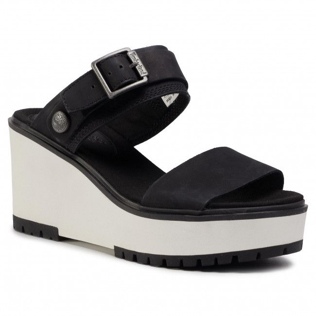 Sandali TIMBERLAND - Koralyn 2 Band Wedge TB0A26SF015 Black Nubuck