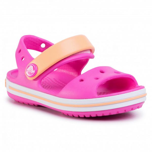 Sandali CROCS - Crocband Sandal Kids 12856 Electric Pink/Cantaloupe Sandali CROCS - Crocband Sandal Kids 12856 Electric Pink/Cantaloupe