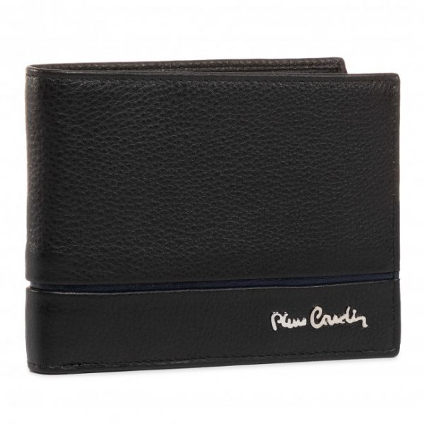 Portafoglio grande da uomo Pierre Cardin - Sahara TILAK15 8805 Czarny/Niebieski