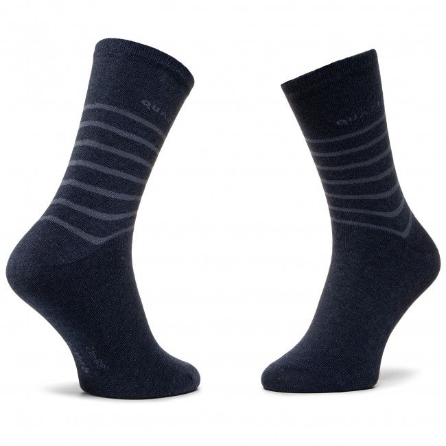 Set di 3 paia di calzini lunghi da donna QUAZI - QZ-SOCKS-65-04-WOMAN-002 Blu scuro