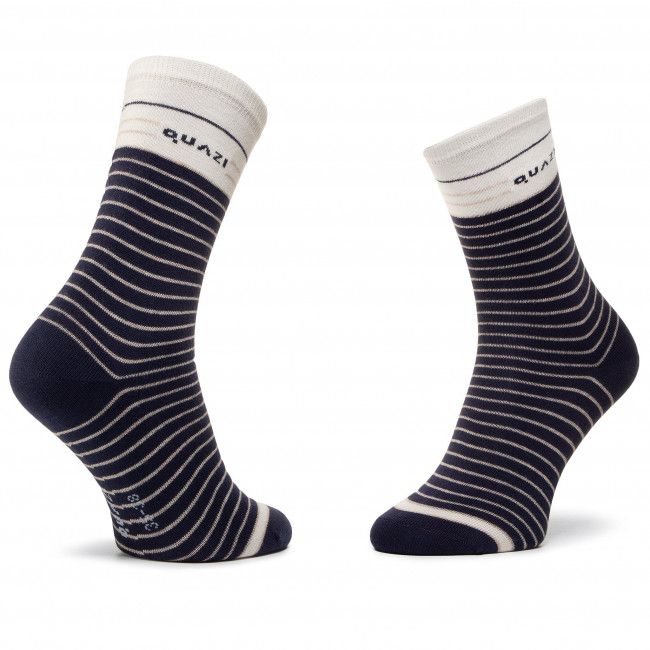 Set di 3 paia di calzini lunghi da donna QUAZI - QZ-SOCKS-65-04-WOMAN-003 Blu scuro