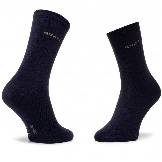 Set di 3 paia di calzini lunghi da donna QUAZI - QZ-SOCKS-65-04-WOMAN-003 Blu scuro