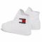 Scarpe sportive TOMMY JEANS - Wmns Mid Cut Lace Up Vulc EN0EN00937 White YBR