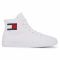Scarpe sportive TOMMY JEANS - Wmns Mid Cut Lace Up Vulc EN0EN00937 White YBR