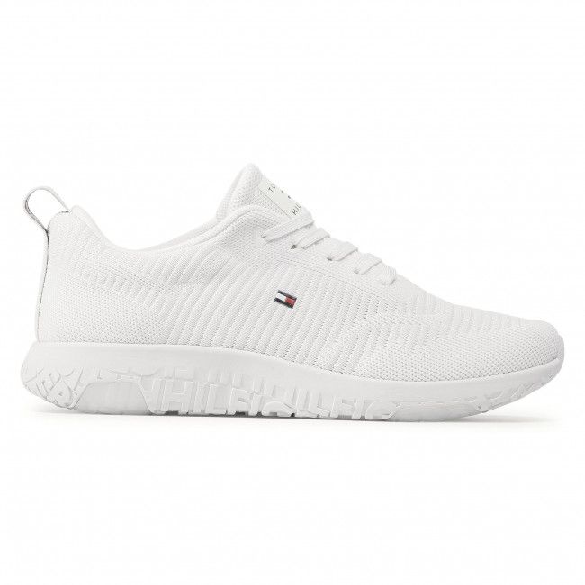 Sneakers Tommy Hilfiger - Corporate Knit Rib Runner FM0FM02838 White YBR