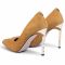 Scarpe stiletto R.POLAŃSKI - 0808 Yellow Zamsz