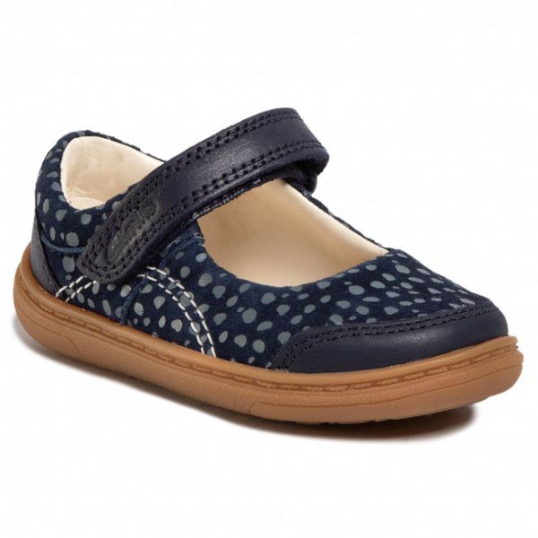 Scarpe basse CLARKS - Flash Bright T 261490006 Navy Leather Scarpe basse CLARKS - Flash Bright T 261490006 Navy Leather