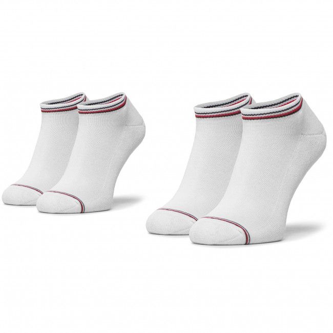 Set di 2 paia di calzini corti da uomo Tommy Hilfiger - 100001093 White 300